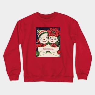 Snowman Couple Vintage Crewneck Sweatshirt